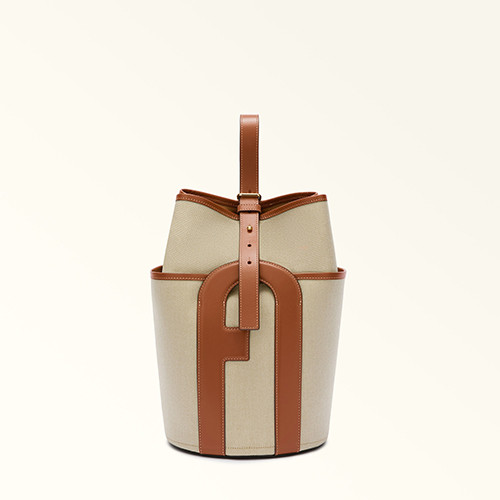 Lido Bucket Bag M Toni Cognac - FURLA