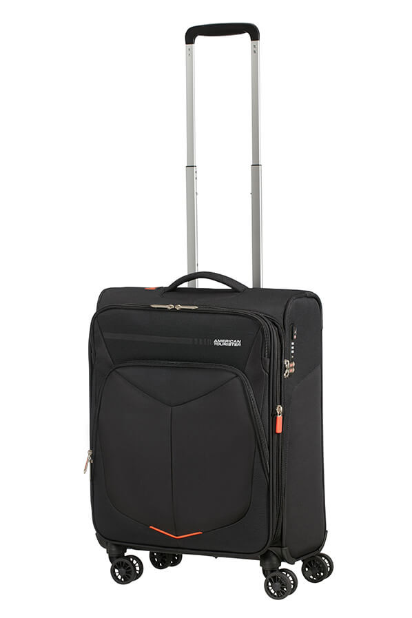 Spinner 55cm Expandable Black - AMERICAN TOURISTER