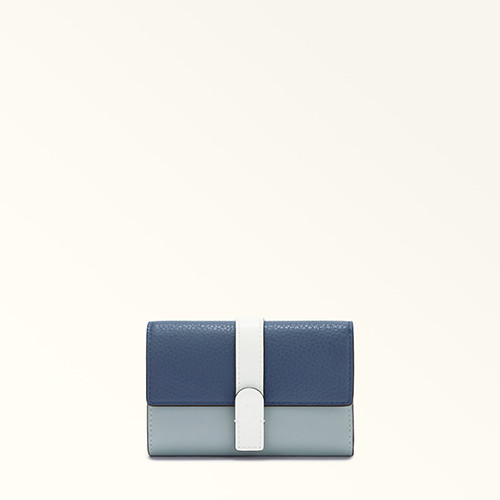 Grazia M Compact Wallet Denim/Cloud - FURLA