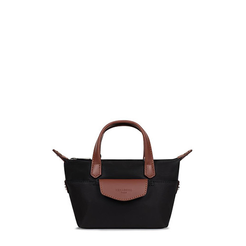 Mini Top Handle Noir/Brown - HEXAGONA