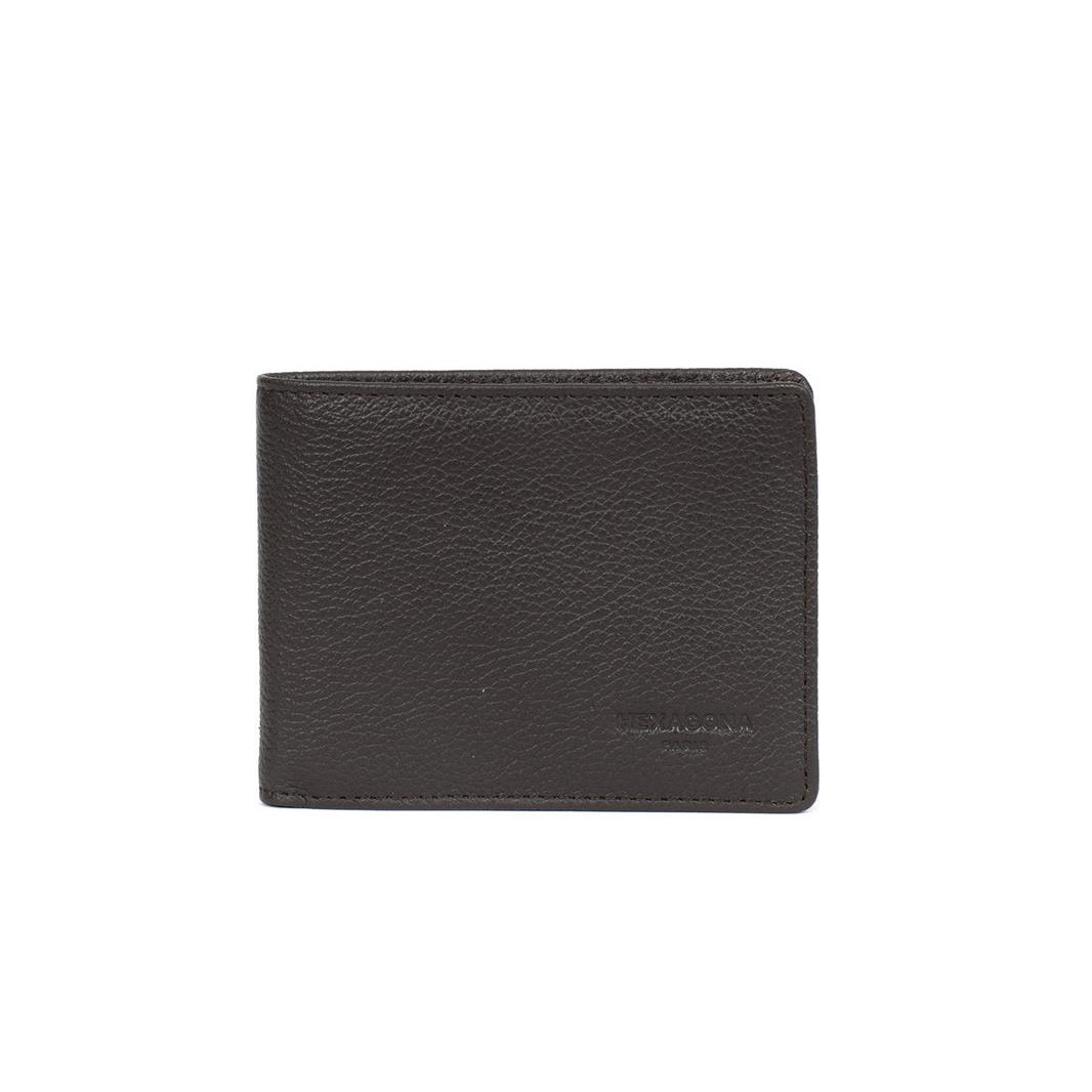 Wallet with RFID Dark Brown - HEXAGONA