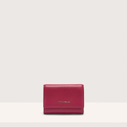 Wallet Metallic Soft Sangria - COCCINELLE