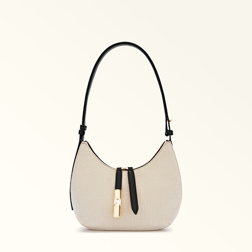 Goccia Shoulder Bag Natural/Nero - FURLA