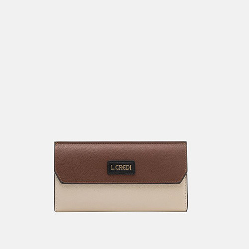 Wallet Cream/Brown - L.Credi