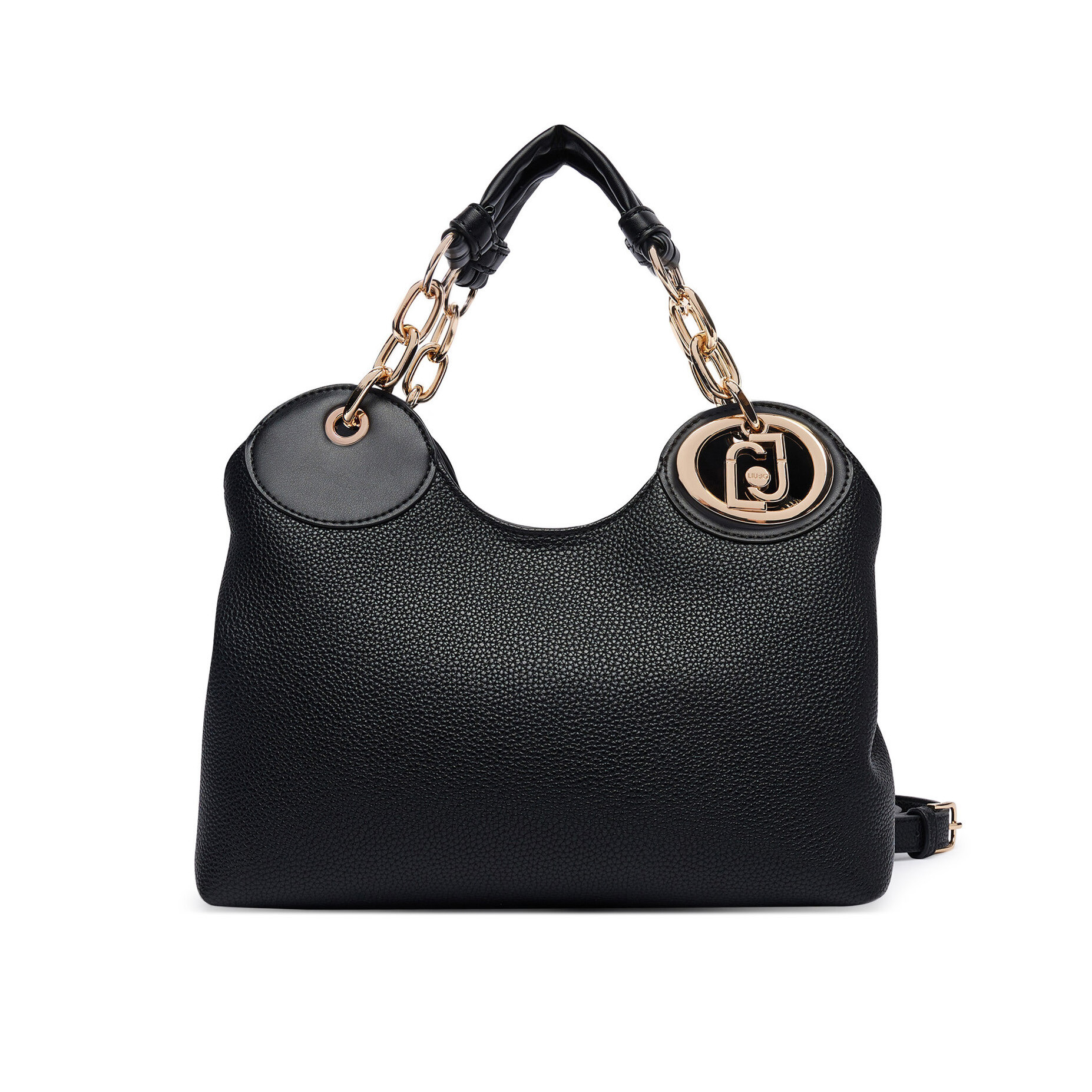 Top Handle S Nero/Brass Gold - Liu Jo
