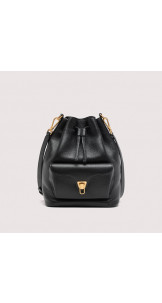 Double Beat Bucket Bag M Noir - COCCINELLE