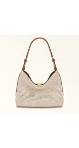 Sfera Soft Shoulder Bag Natural/Cognac - FURLA