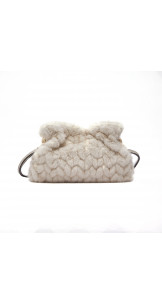 Pochette Riccy S Faux Fur Cream - Liu Jo