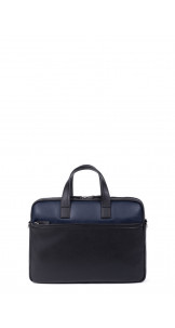 Briefcase 13" Black / Navy - HEXAGONA