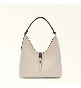 Goccia Shoulder Bag M Natural/Black - FURLA
