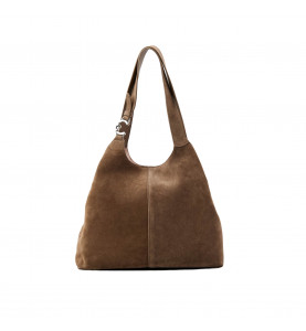 Top Handle With Wallet C-Easy Suede Warm Taupe - COCCINELLE