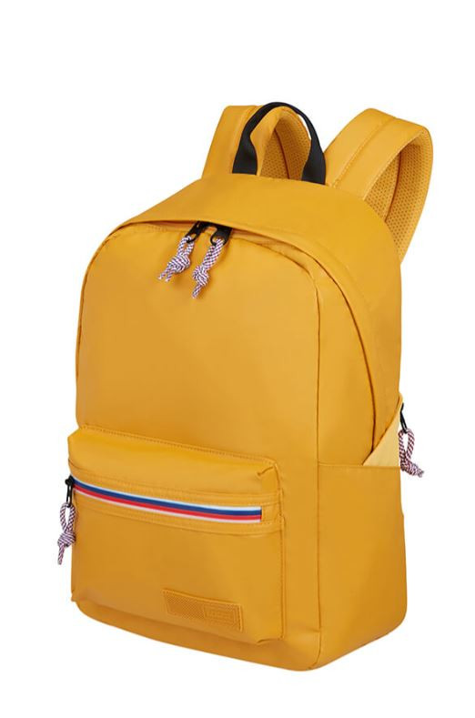 Yellow backpack, School bag on green background. AI Generative 28823354  Stock Photo at Vecteezy