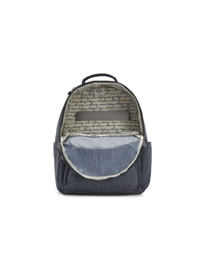 Kipling denim backpack on sale