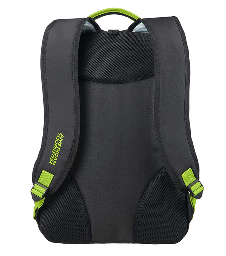 SacVoyage Laptop Backpack 39.6cm 15.6 Black Lime Green AMERICAN