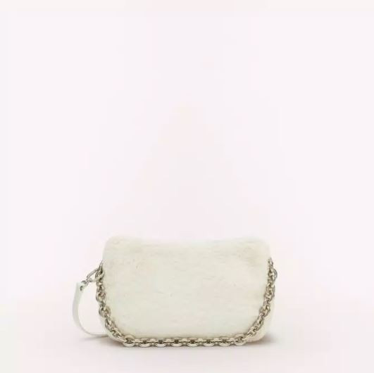 SacVoyage Crossbody Moon S White Cotton FURLA