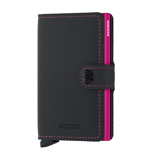 Miniwallet Matte Black/Fuchsia - Secrid