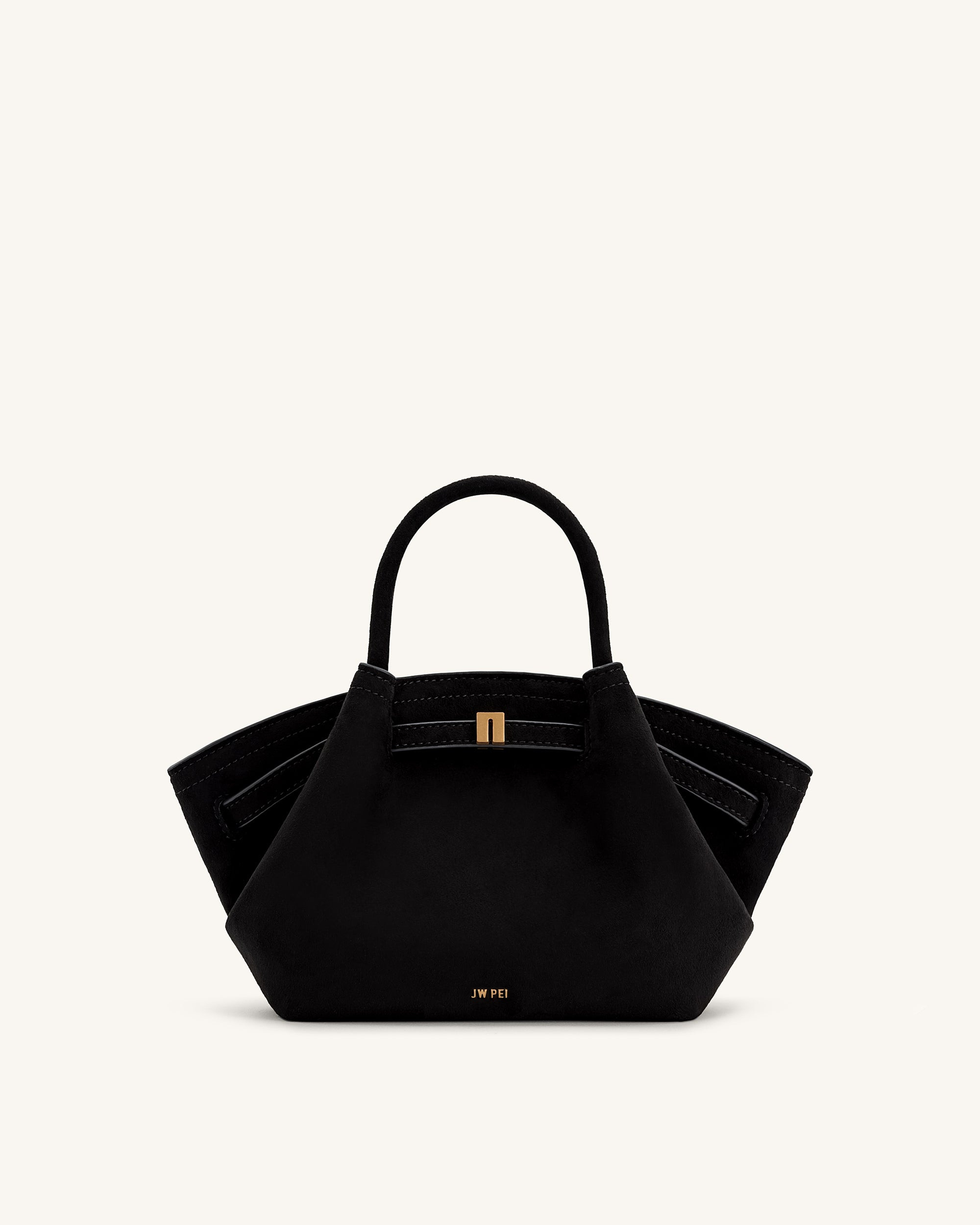 Hana Mini Suede Tote Bag Black - JW PEI
