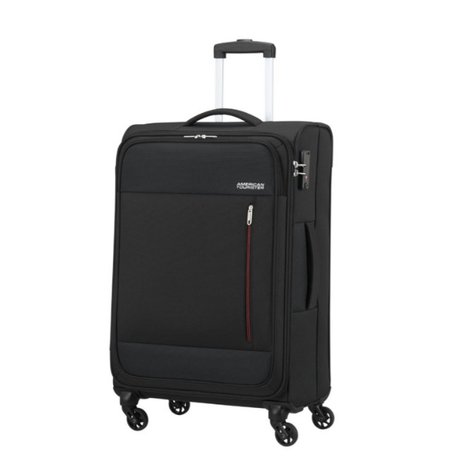 SacVoyage Spinner 68cm Jet Black AMERICAN TOURISTER LUGGAGE BY