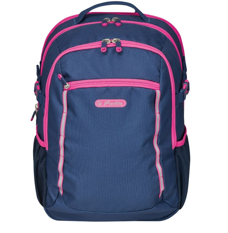 School Backpack Navy/Pink- Herlitz