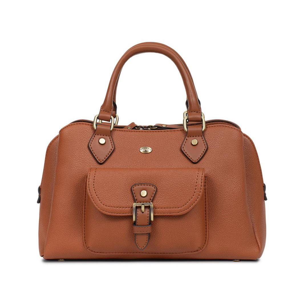 Top Handle Cognac - HEXAGONA