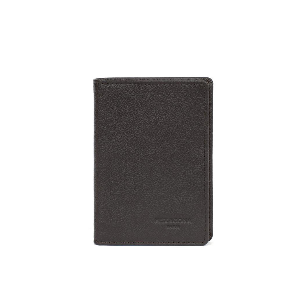 Wallet with RFID Dark Brown - HEXAGONA