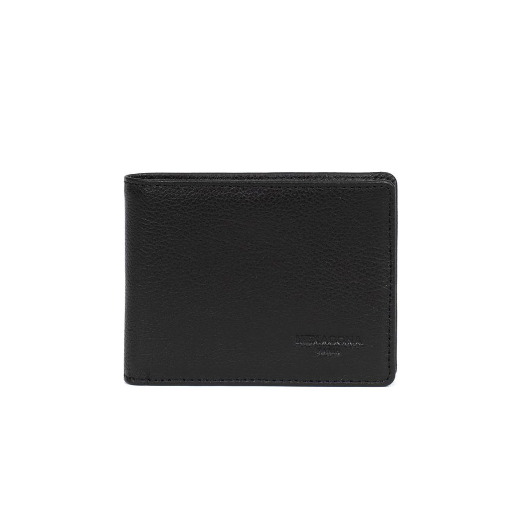 Wallet with RFID Noir - HEXAGONA