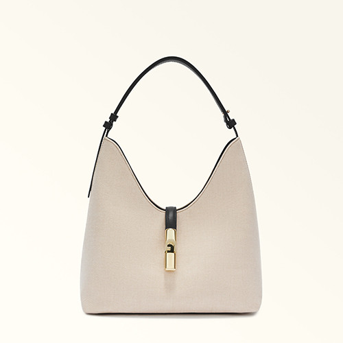 Goccia Shoulder Bag M Natural/Black - FURLA