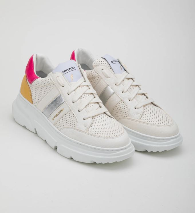 Sneaker White/Fuxia - STOKTON