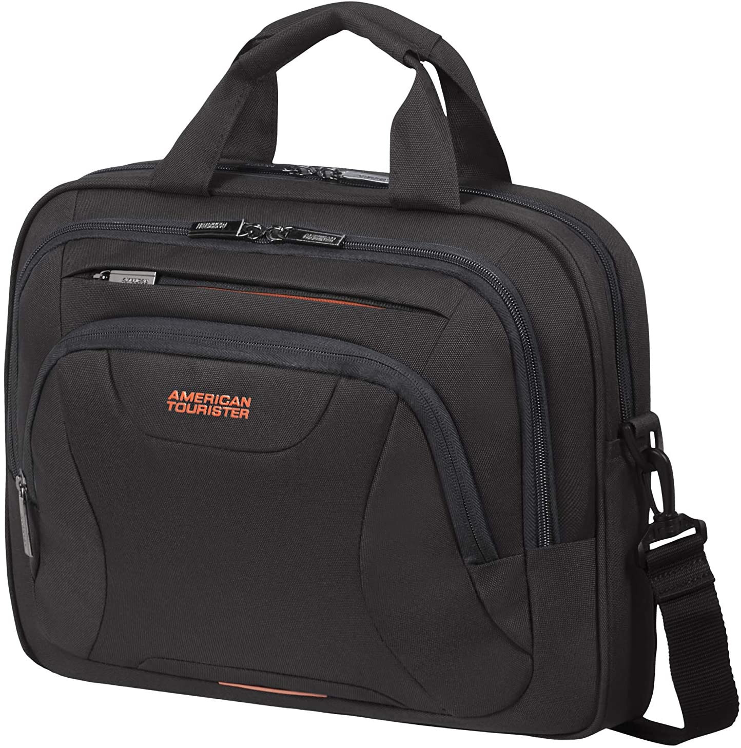 SacVoyage Laptop Bag 33.8 35.8cm 13.3 14.1 Black Orange