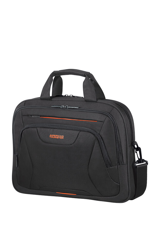 Laptop Bag 39.6cm/15.6″ Black/Orange - AMERICAN TOURISTER