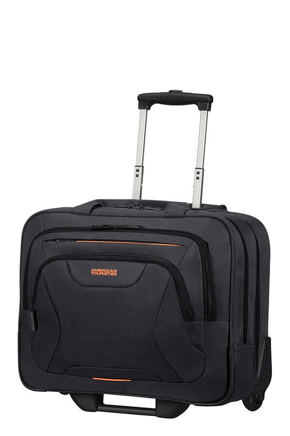 Rolling Tote 39.6cm/15.6″ Black/Orange - AMERICAN TOURISTER