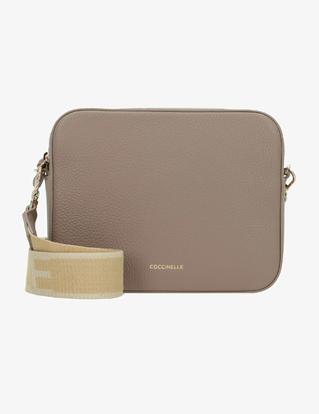 Shoulder Bag Tebe Warm Taupe - COCCINELLE