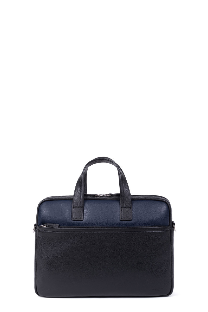 Briefcase 13" Black / Navy - HEXAGONA