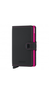 Miniwallet Matte Black/Fuchsia - Secrid