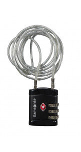 Long Cablelock TSA Black - SAMSONITE 