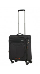 Spinner 55cm Expandable Black - AMERICAN TOURISTER