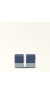 Grazia M Compact Wallet Denim/Cloud - FURLA