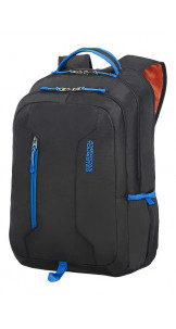 Laptop Backpack 39.6cm/15.6″ Black/Blue - AMERICAN TOURISTER