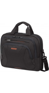 Laptop Bag 33.8-35.8cm/13.3-14.1″ Black / Orange - AMERICAN TOURISTER