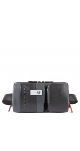 Belt Bag Black / Grey - PIQUADRO