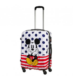 Spinner 65cm Mickey Blue Dots - AMERICAN TOURISTER