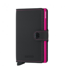 Miniwallet Matte Black/Fuchsia - Secrid