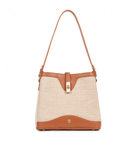 Top Handle Beige/Cognac - HEXAGONA