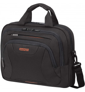 Laptop Bag 33.8-35.8cm/13.3-14.1″ Black / Orange - AMERICAN TOURISTER