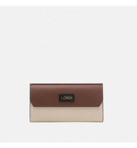 Wallet Cream/Brown - L.Credi