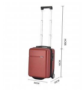 One Hand Luggage 40cm Burgundy - BONTOUR