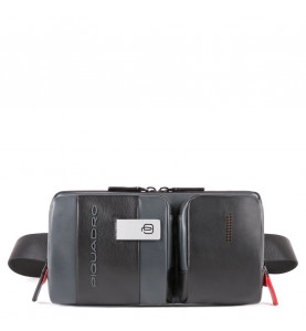 Belt Bag Black / Grey - PIQUADRO
